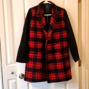 Buffalo Plaid Gap Peacoat